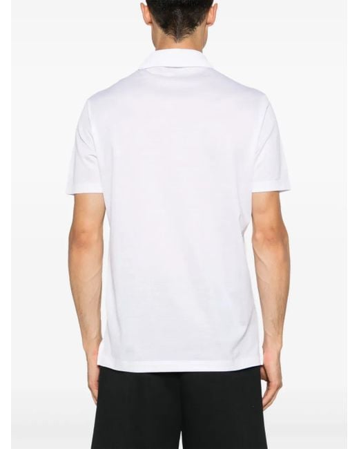 Paul & Shark White Logo-Appliqué Polo Shirt for men