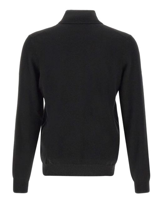 Gran Sasso Blue Ribbed Turtleneck Sweater for men