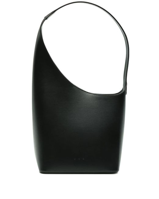 Aesther Ekme Black Demi Lune Leather Shoulder Bag