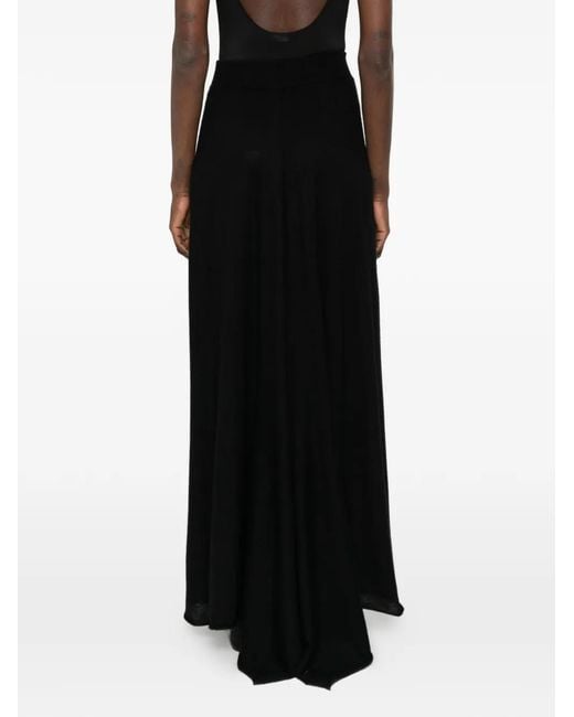 Frenckenberger Black Knitted Maxi Skirt