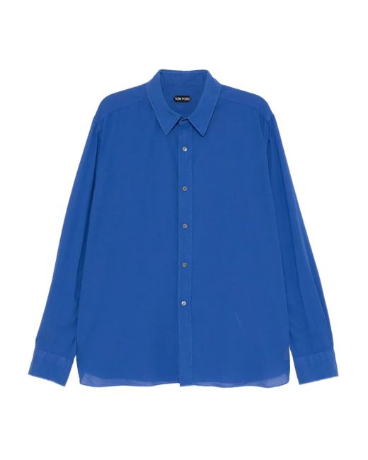 Tom Ford Blue Cotton Shirt for men