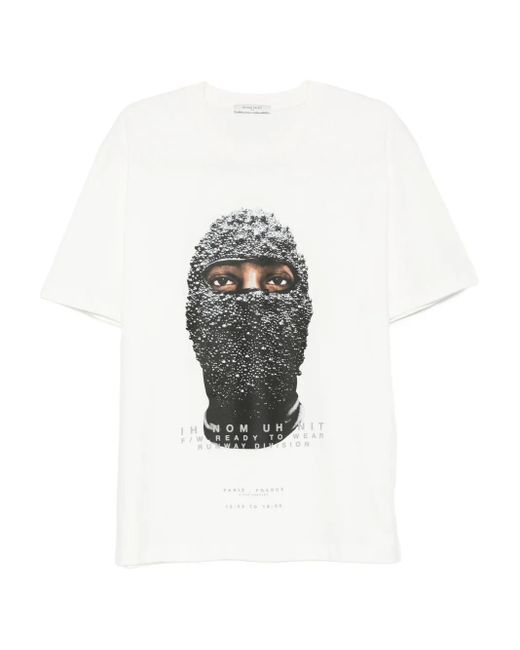 Camiseta con estampado de máscara Ih Nom Uh Nit de hombre de color White