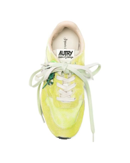 Autry Yellow Reelwind Super Sneakers