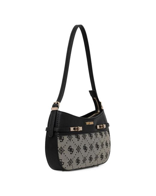 Guess Black Monogram Zip Tote