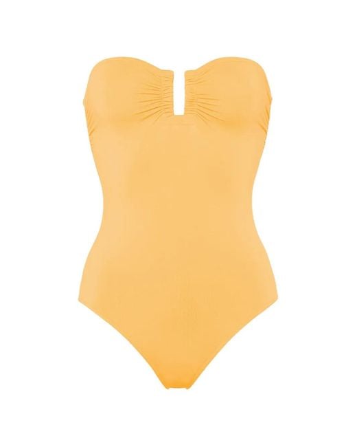 Eres Yellow Cassiopée One-Piece Bustier Swimsuit