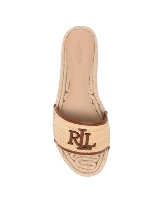 Ralph Lauren Natural Logo-Patch Espadrilles
