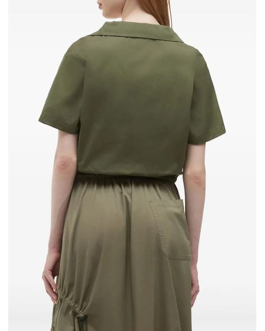 Musium Div. Green Logo-Embroidered Shirt