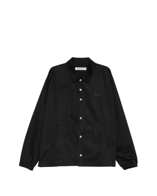 Undercover Black Logo Patched Press-Stud Coach Jacket for men