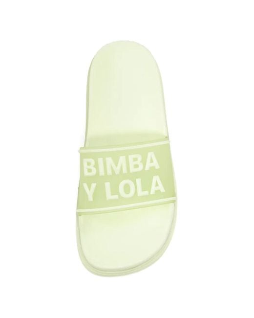 Bimba Y Lola Green Lime Platform Flip-Flops