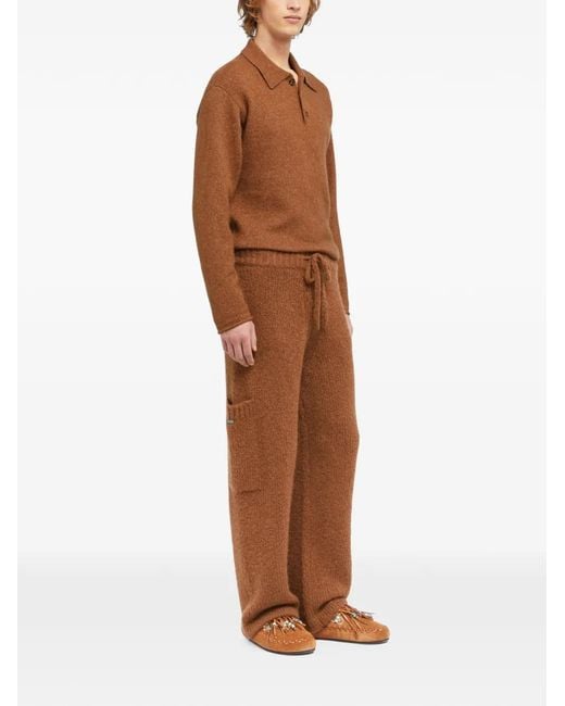Alanui Brown Cargo-Pocket Trousers for men