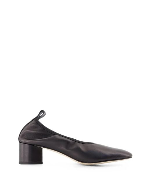 Aeyde White Gemma Block-Heel Pumps