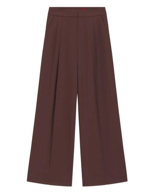 HUGO Purple Wide-Leg-Hose Mit Bundfalten