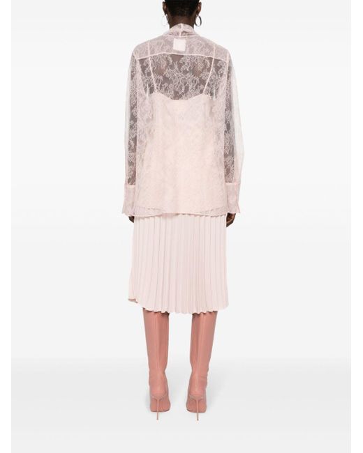 Givenchy Pink Sheer-Bluse aus Spitze