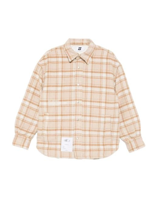 Camicia Con Logo Ricamato di Izzue in Natural