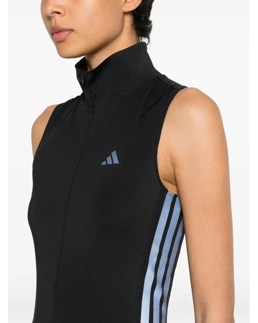 Adidas Black X Entire Studios Logo-Print Jumpsuit