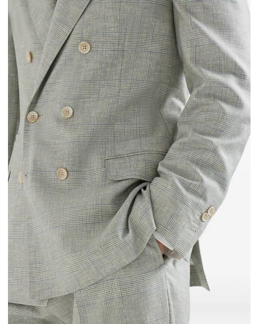 Brunello Cucinelli Gray Uconstructed Blazer for men
