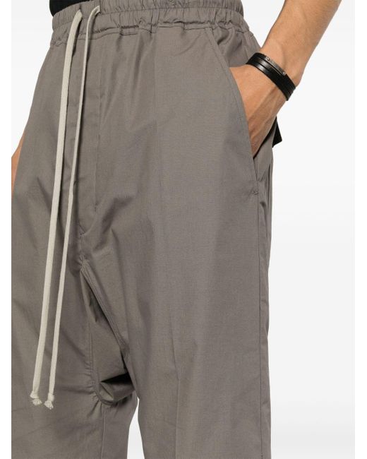 Rick Owens Gray Lido Drop-crotch Cropped Trousers for men
