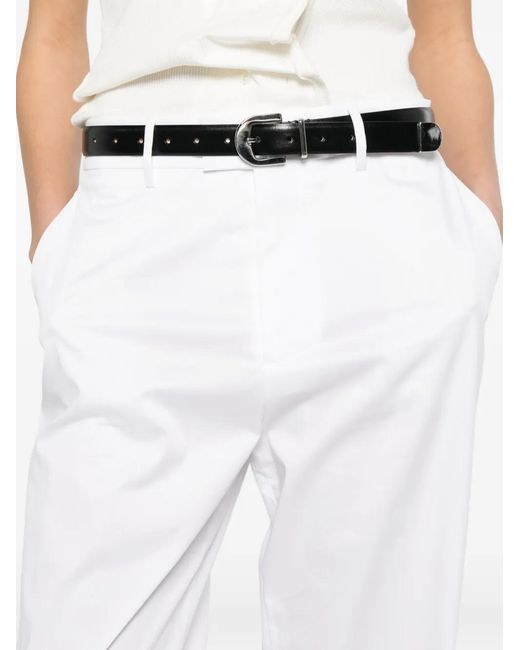 Berwich White Zip Trousers