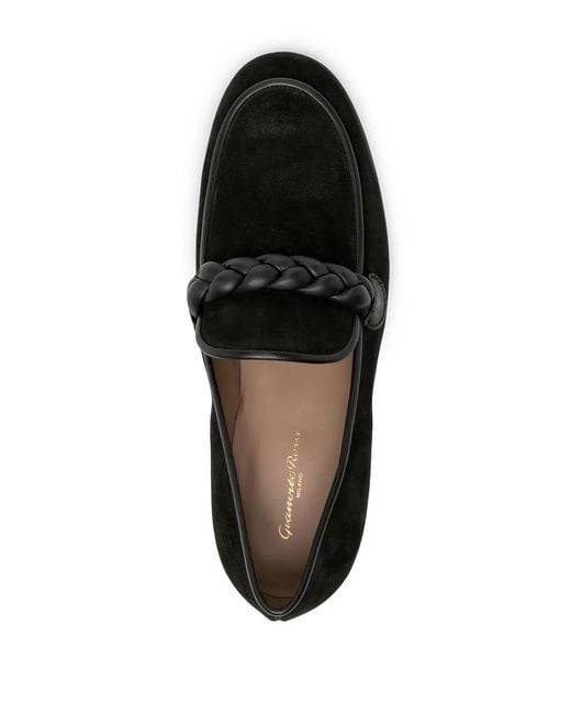 Gianvito Rossi Black Massimo Moccasins for men