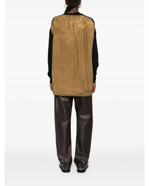 Uma Wang Black Contrasting-Panel Sweater