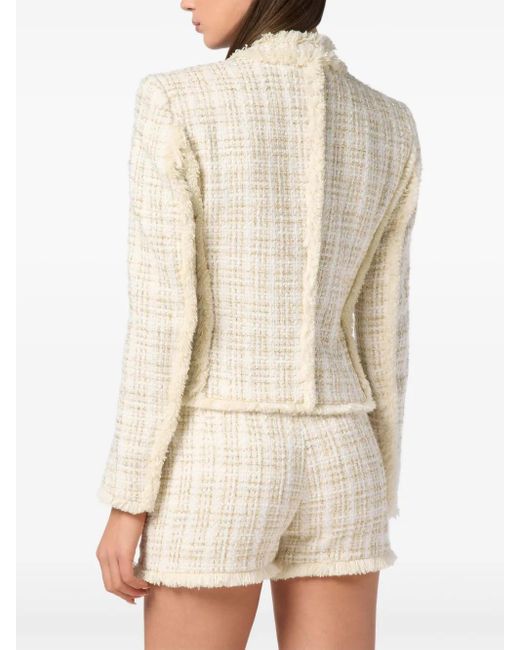 Philipp Plein Natural Tweed Jacket