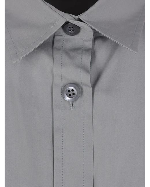 Prada Gray Cotton Poplin Shirt