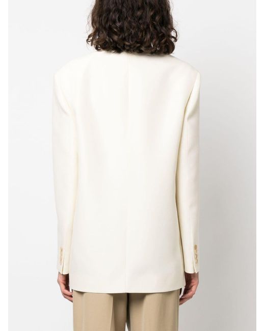 The Row White Cosima Wool-silk Blend Jacket