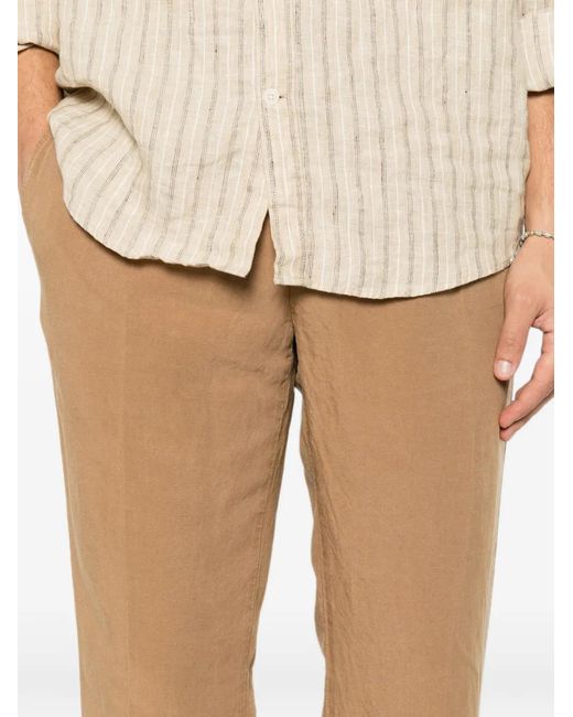 Pal Zileri White Pleated-Front Slim-Fit Chinos for men