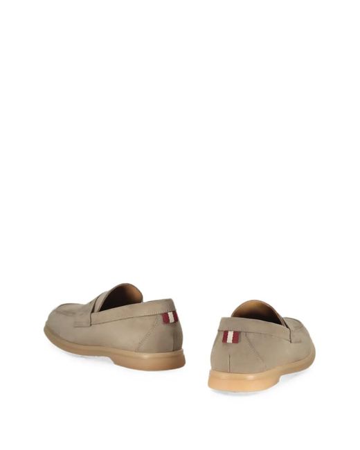 Bally Gray Suede Loafers for men