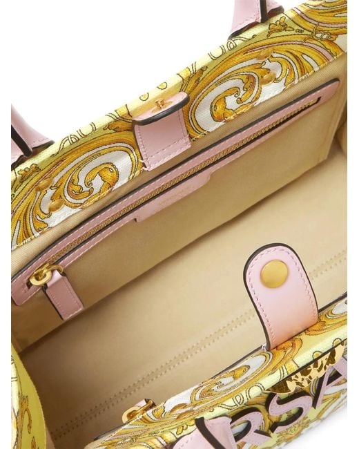 Versace Metallic Medusa Barocco-Print Tote Bag