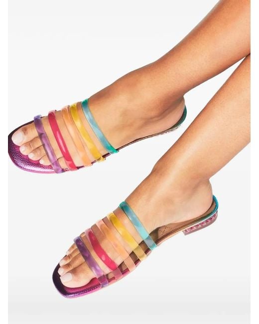Kurt Geiger Pink Maddison Flat Sandals