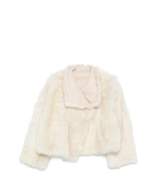 Yves Salomon Natural Shearling Jacket