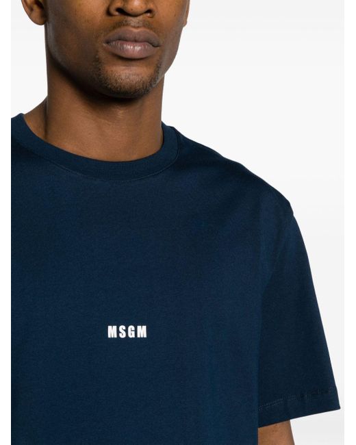MSGM T-shirt Met Logoprint in het Blue voor heren