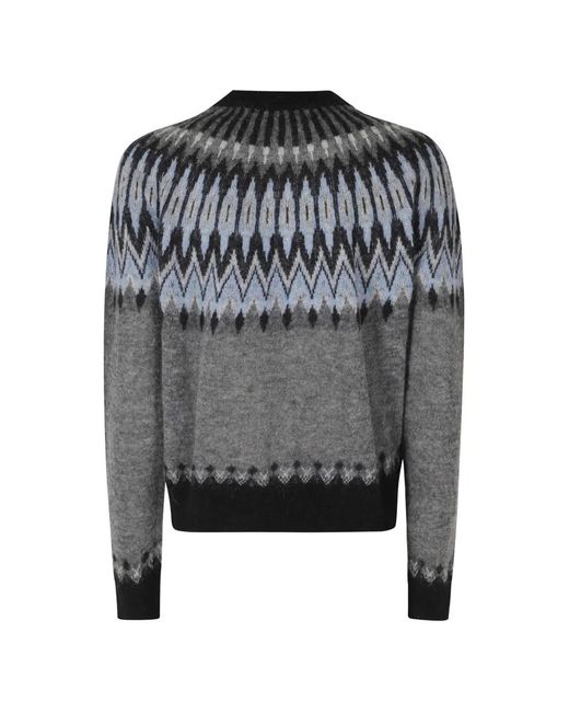 Roberto Collina Gray Patterned Sweater