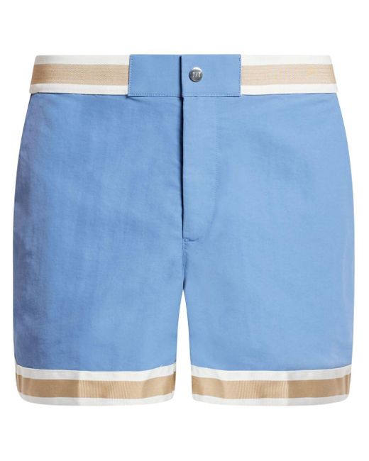 CHE Blue Striped Detailing Deck Shorts for men