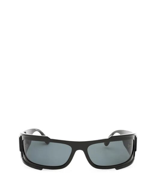 Versace Gray Medusa Rectangle-Frame Sunglasses