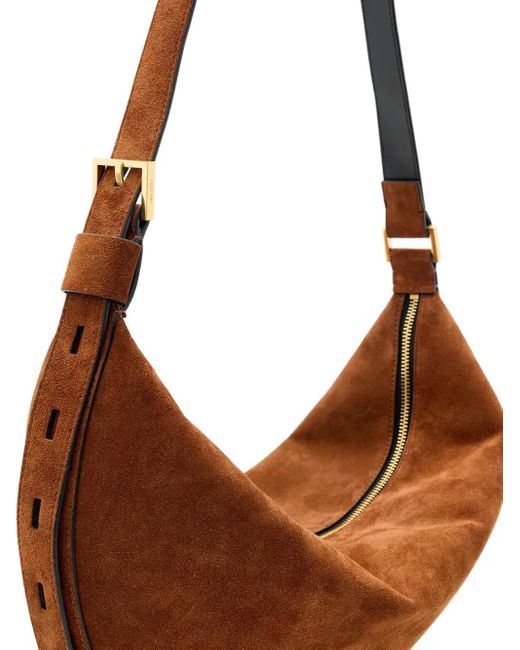 AllSaints White Suede Crossbody Bag