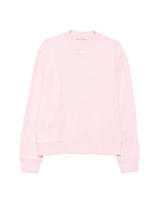 Givenchy Pink Embroidered-Logo Sweatshirt for men