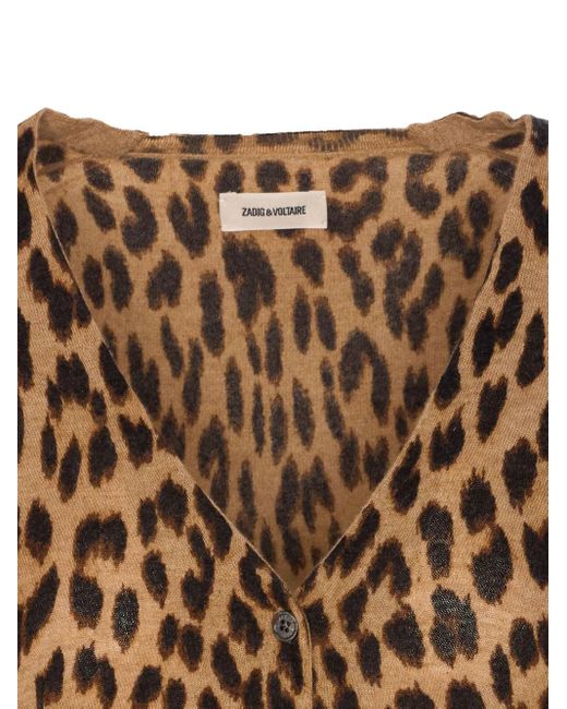 Cardigan Leopardato di Zadig & Voltaire in Brown