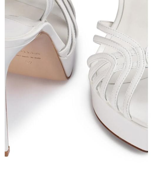 Le Silla White Embrace Heeled Sandals