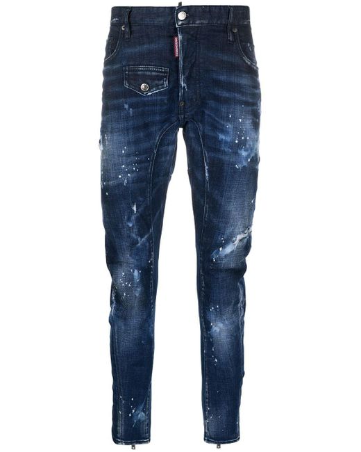 DSquared² Denim Distressed Ankle-zip 