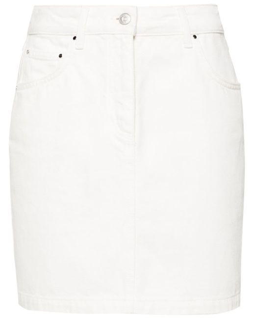 Minijupe en jean à coupe évasée Claudie Pierlot en coloris White