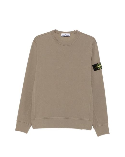 Stone Island Natural Logo-Patch Sweatshirt for men