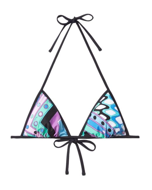 Top de bikini con estampado Vivara Emilio Pucci de color Blue