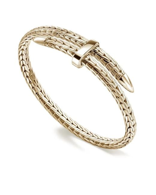 John Hardy Metallic 14Kt Spear Flex Cuff Bracelet
