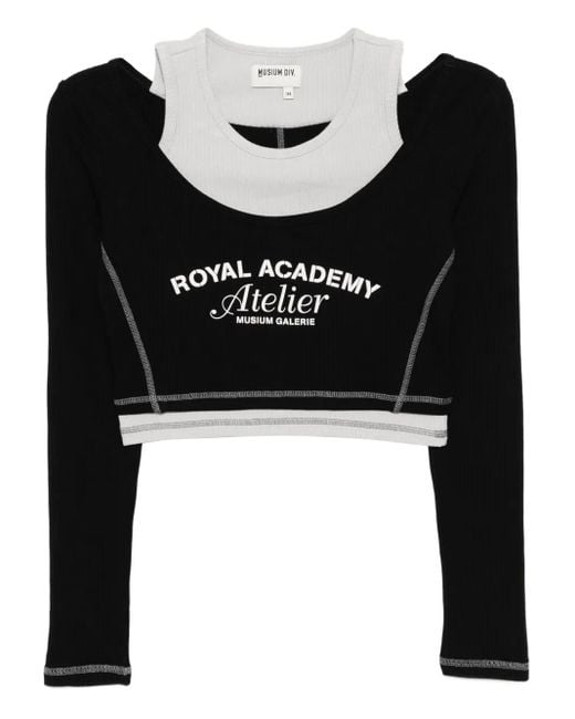 T-Shirt Con Stampa di Musium Div. in Black