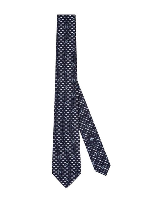 Gucci Geometrische Krawatte mit Logo in Blue für Herren