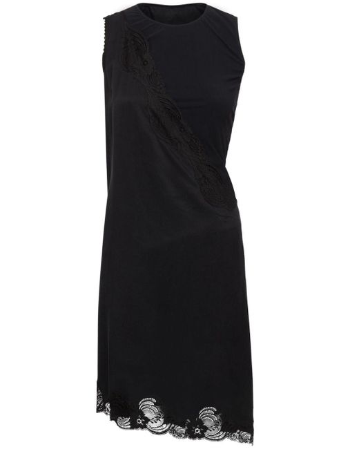 MM6 by Maison Martin Margiela Midi-jurk Met Bloemenkant in het Black