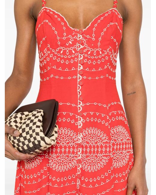 Charo Ruiz Red Catta Long Dress
