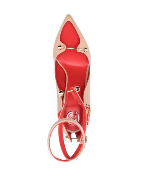 HARDOT Pink 120Mm Ankle-Strap Leather Pumps
